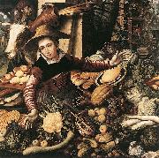 Pieter Aertsen Market Woman with Vegetable Stall oil